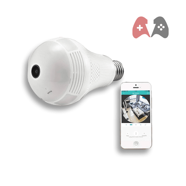 IP Wireless Panoramic Bulb Camera 1080p HD 2MP Game Master