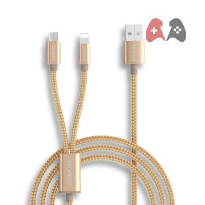 Romoss 2 IN 1 - USB to Lightning + Micro USB Cable Pakistan